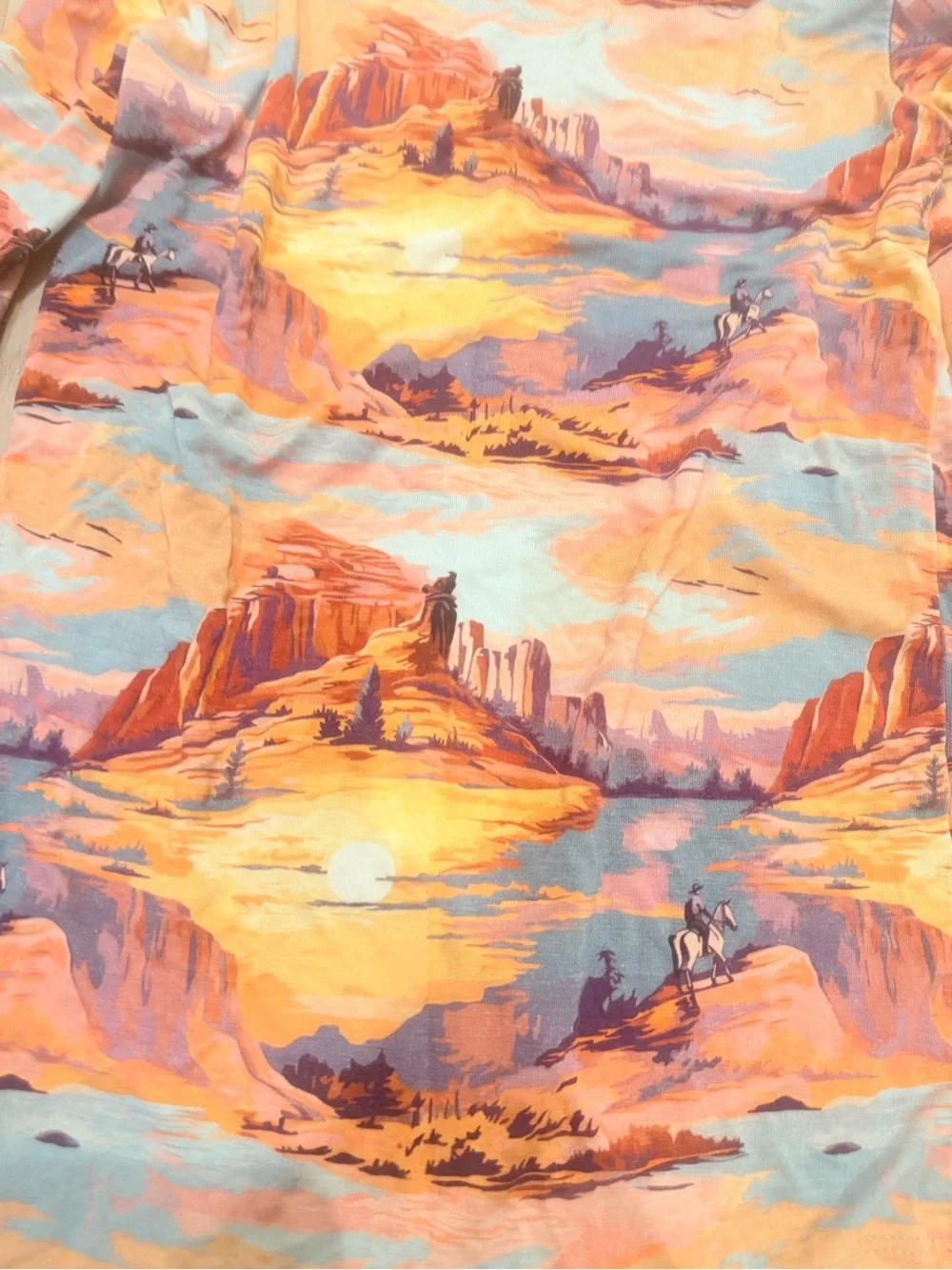 Bums and Roses Saddle Up Sunset Long sleeve
